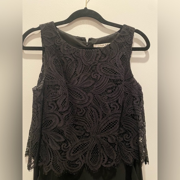 Trina Turk Niland Monarch black Lace Jumpsuit size 4 pre owned - Picture 5 of 13